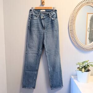 ABERCROMBIE & FITCH The 90s Straight Ultra High Rise Crossover Jeans 29L NWOT